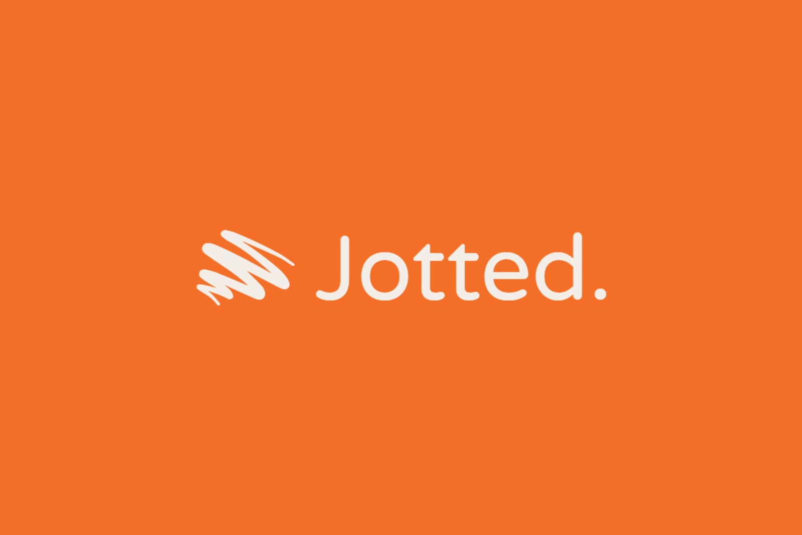 Jotted mark reversed in paper on the brand orange